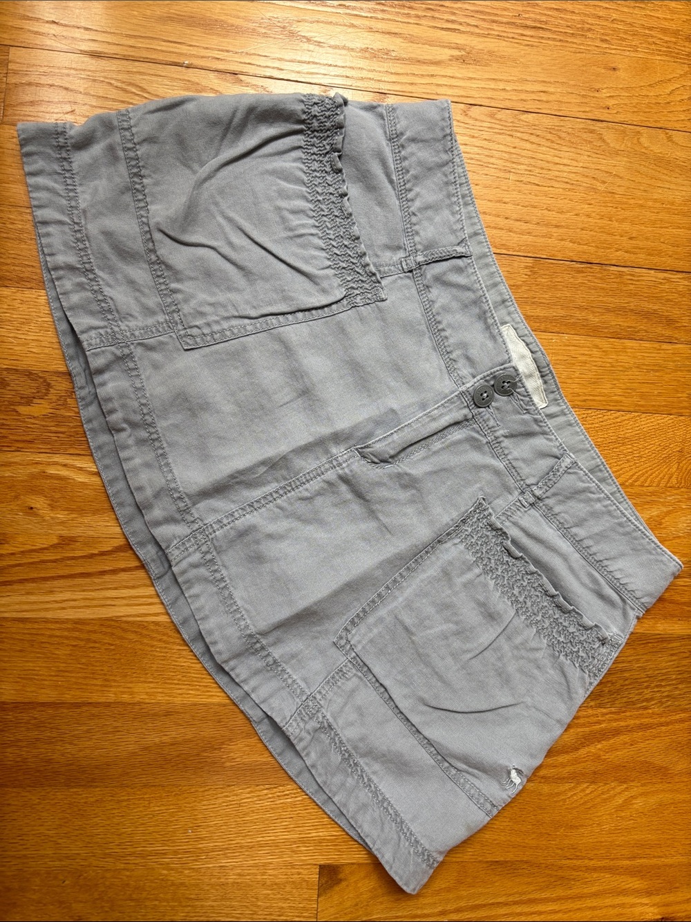 Light Gray A&F Mini Skirt with Pocket Details
